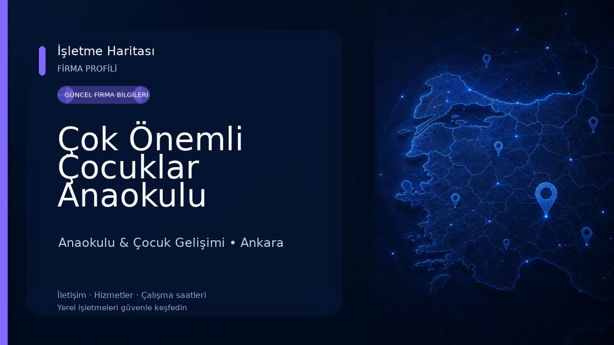 Çok Önemli Çocuklar Anaokulu