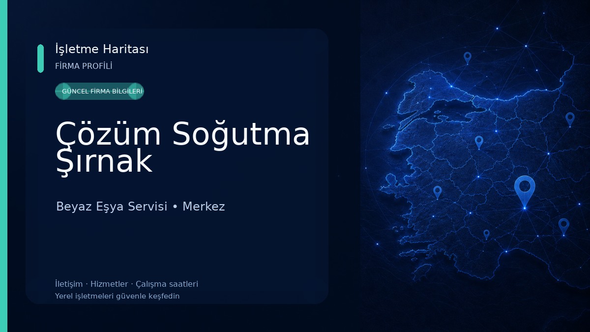 Çözüm Soğutma Şırnak Beyaz Eşya Servisi