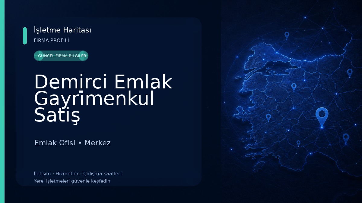 Demirci Emlak Gayri̇menkul Satiş Danişmanliği