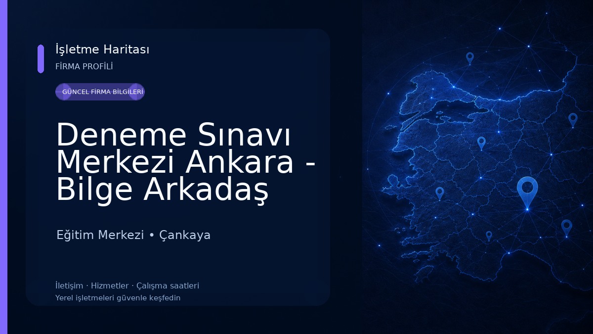 Deneme Sınavı Merkezi Ankara - Bilge Arkadaş Eğitim Merkezi