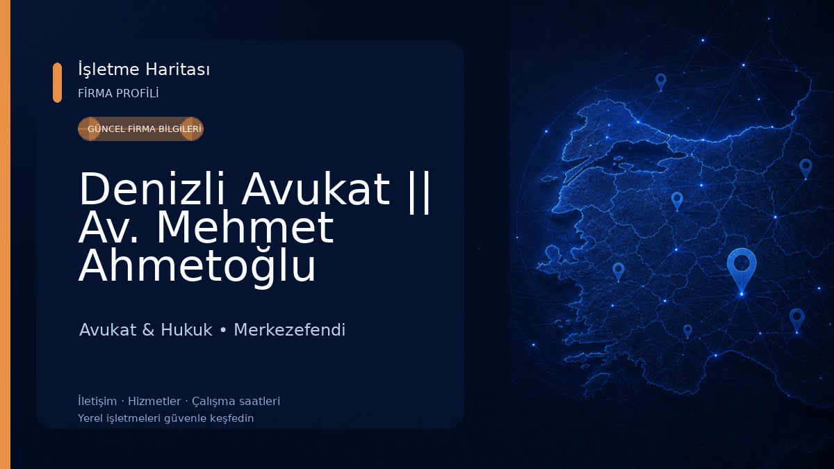 Denizli Avukat || Av. Mehmet Ahmetoğlu Hukuk & Danışmanlık Avukat & Hukuk