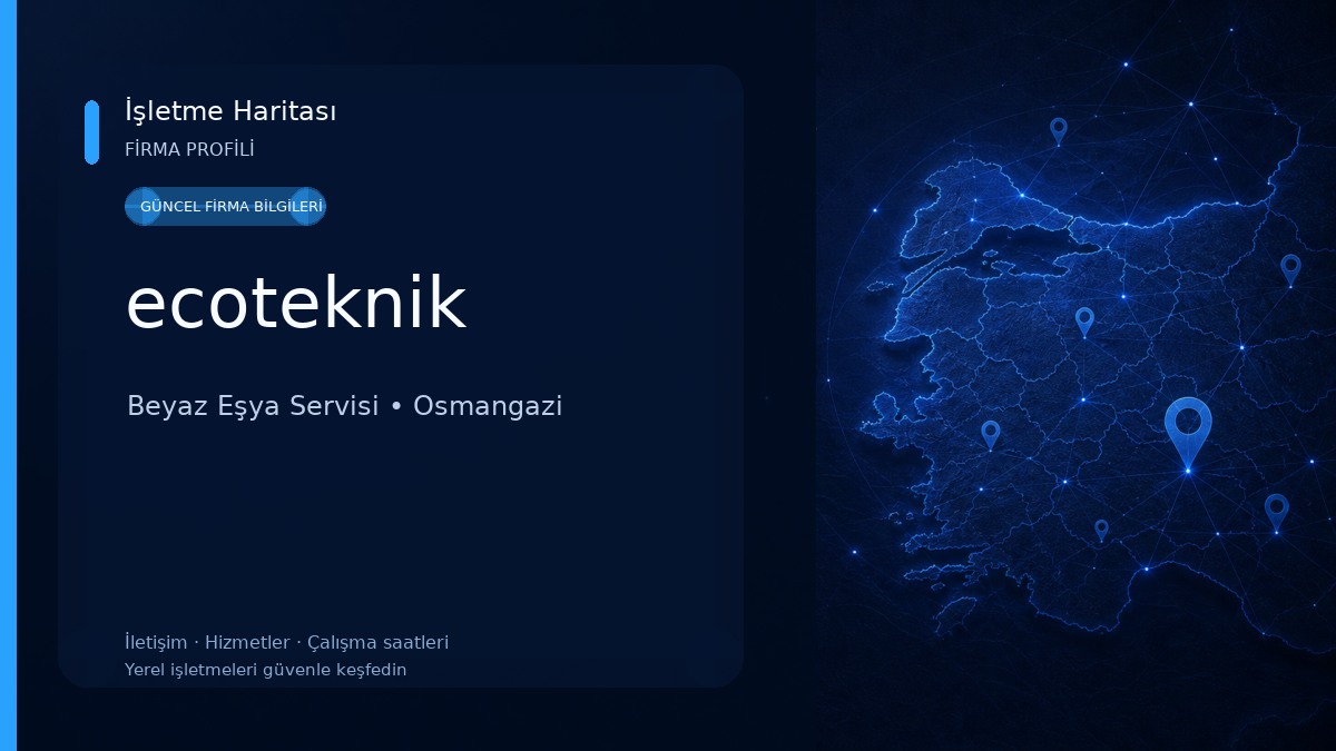 ecoteknik Beyaz Eşya Servisi