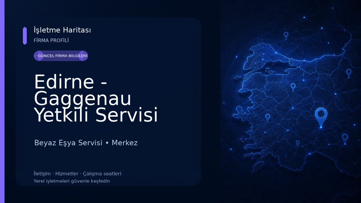 Edirne - Gaggenau Yetkili Servisi