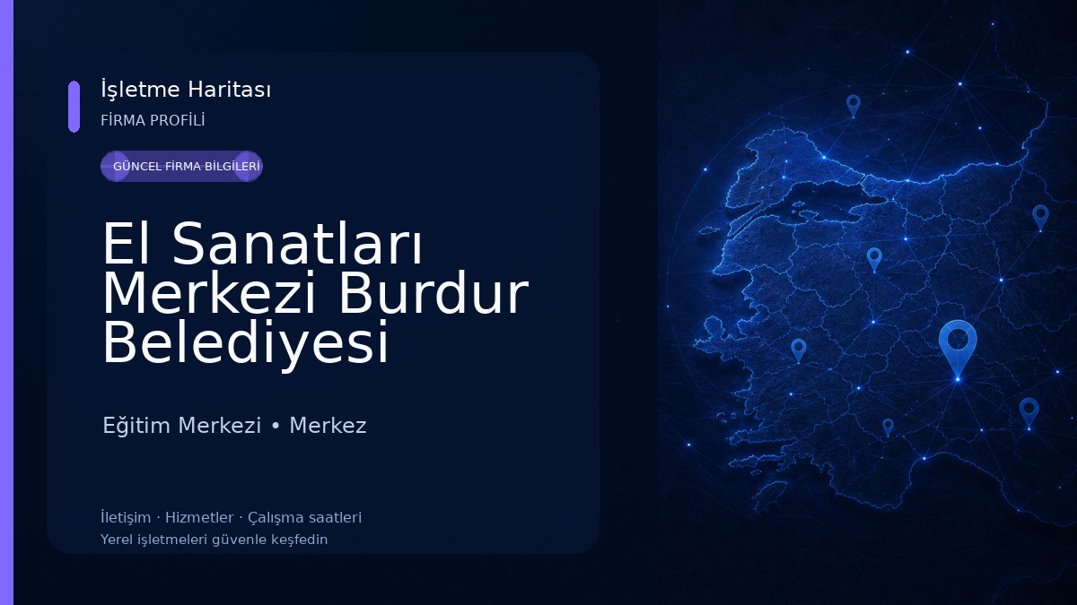 El Sanatları Merkezi Burdur Belediyesi Eğitim Merkezi