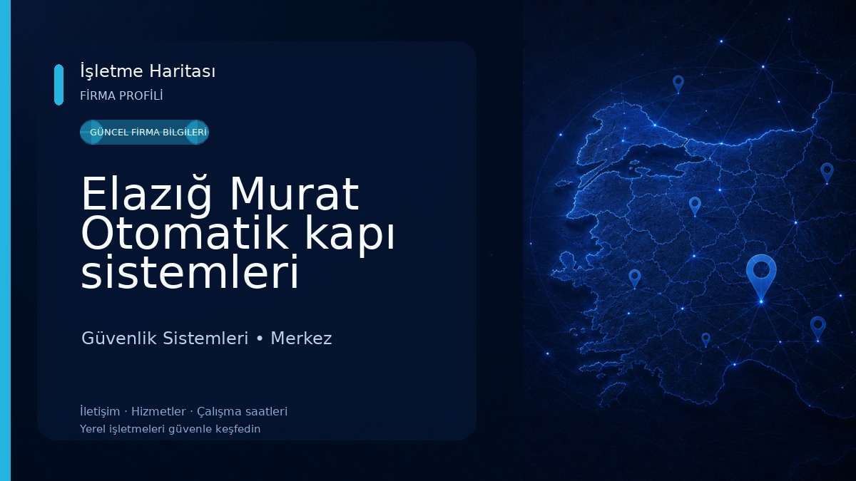 Elazığ Murat Otomatik kapı sistemleri