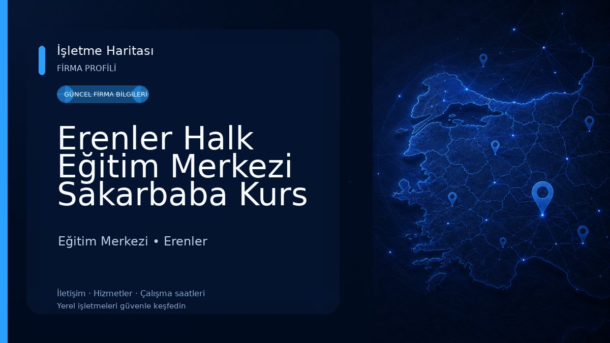 Erenler Halk Eğitim Merkezi Sakarbaba Kurs Binasi Eğitim Merkezi
