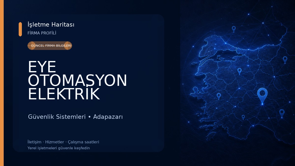 EYE OTOMASYON ELEKTRİK KAMERA VE GÜVENLİK SİSTEMLERİ Güvenlik Sistemleri