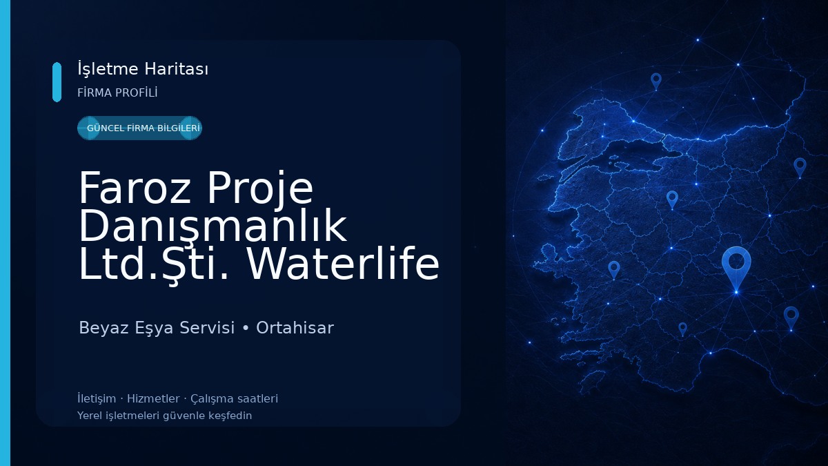 Faroz Proje Danışmanlık Ltd.Şti. Waterlife & Libelle Yetkili Satış ve Servis Beyaz Eşya Servisi