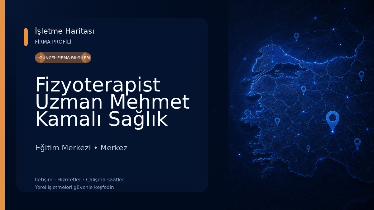 Fizyoterapist Uzman Mehmet Kamalı Sağlık Meslek Hizmet Birimi