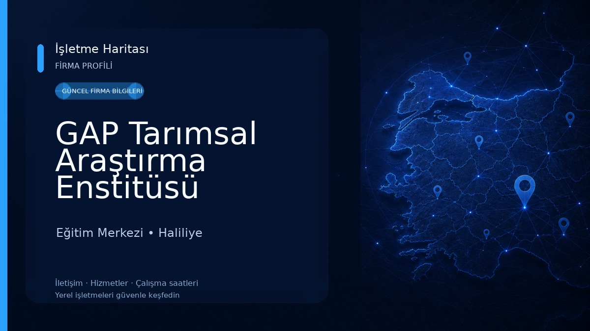 GAP Tarımsal Araştırma Enstitüsü Müdürlüğü Eğitim Merkezi (GAPTAEM Eğitim Merkezi) Eğitim Merkezi