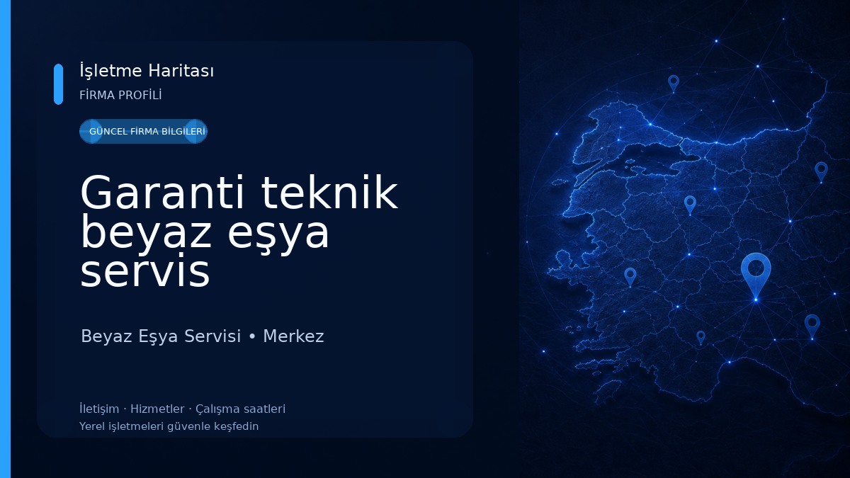 Garanti teknik beyaz eşya servis Beyaz Eşya Servisi