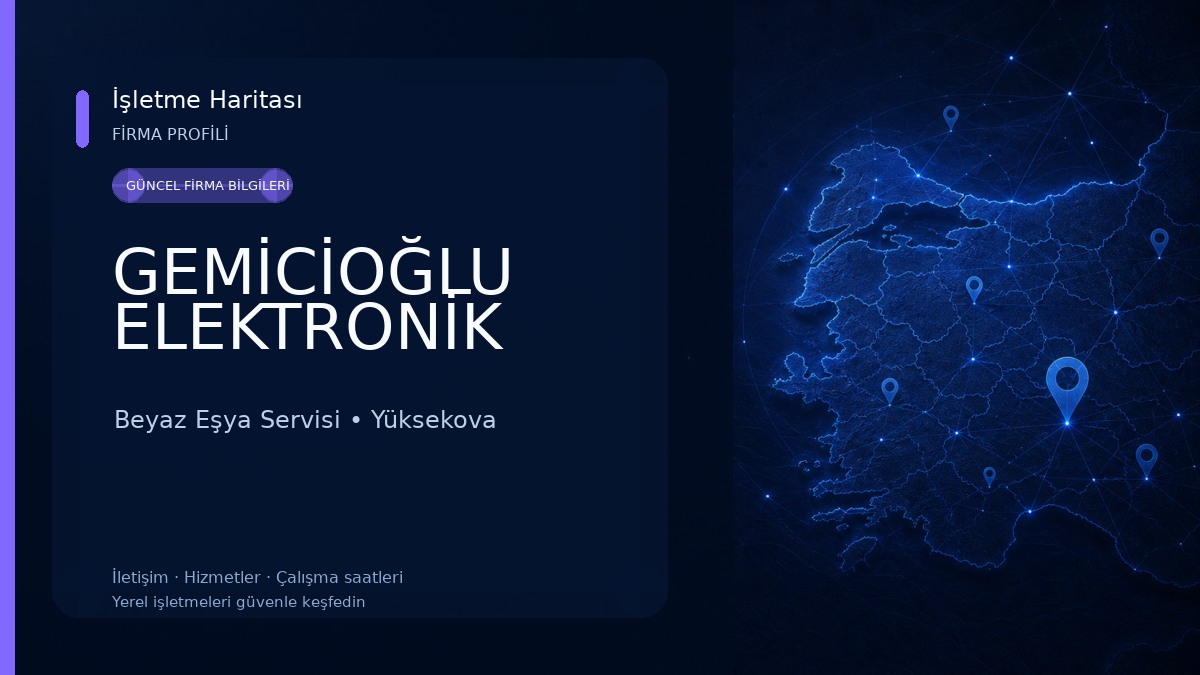 GEMİCİOĞLU ELEKTRONİK Beyaz Eşya Servisi