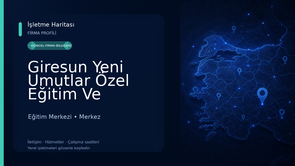 Giresun Yeni Umutlar Özel Eğitim Ve Rehabilitasyon Merkezi Eğitim Merkezi