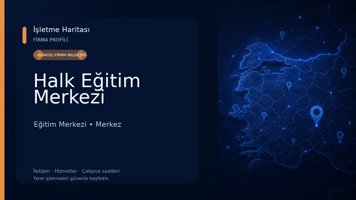Halk Eğitim Merkezi Eğitim Merkezi