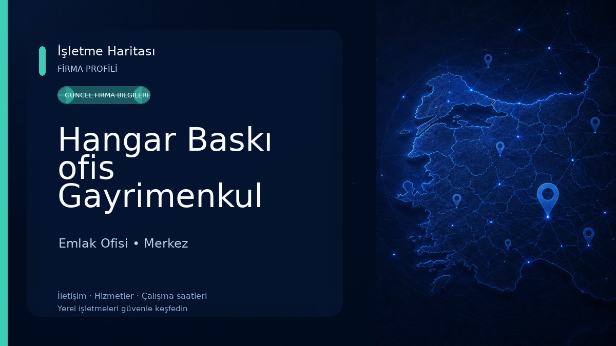 Hangar Baskı ofis Gayrimenkul Emlak Ofisi