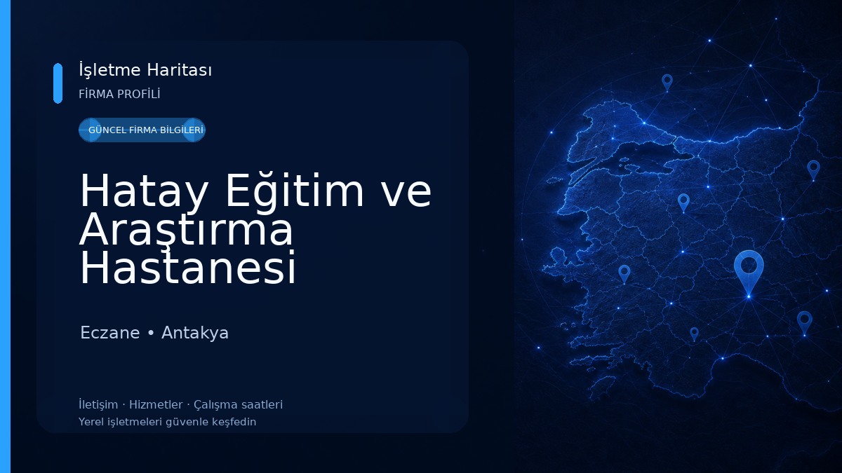 Hatay Eğitim ve Araştırma Hastanesi Eczane