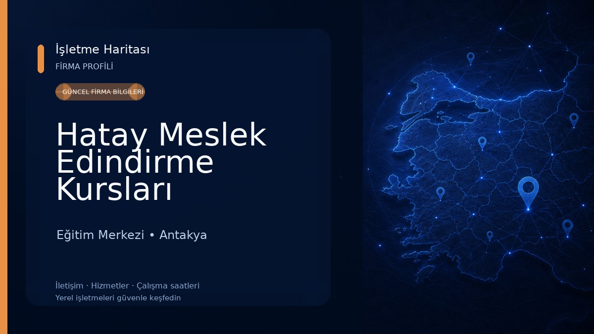 Hatay Meslek Edindirme Kursları Eğitim Merkezi