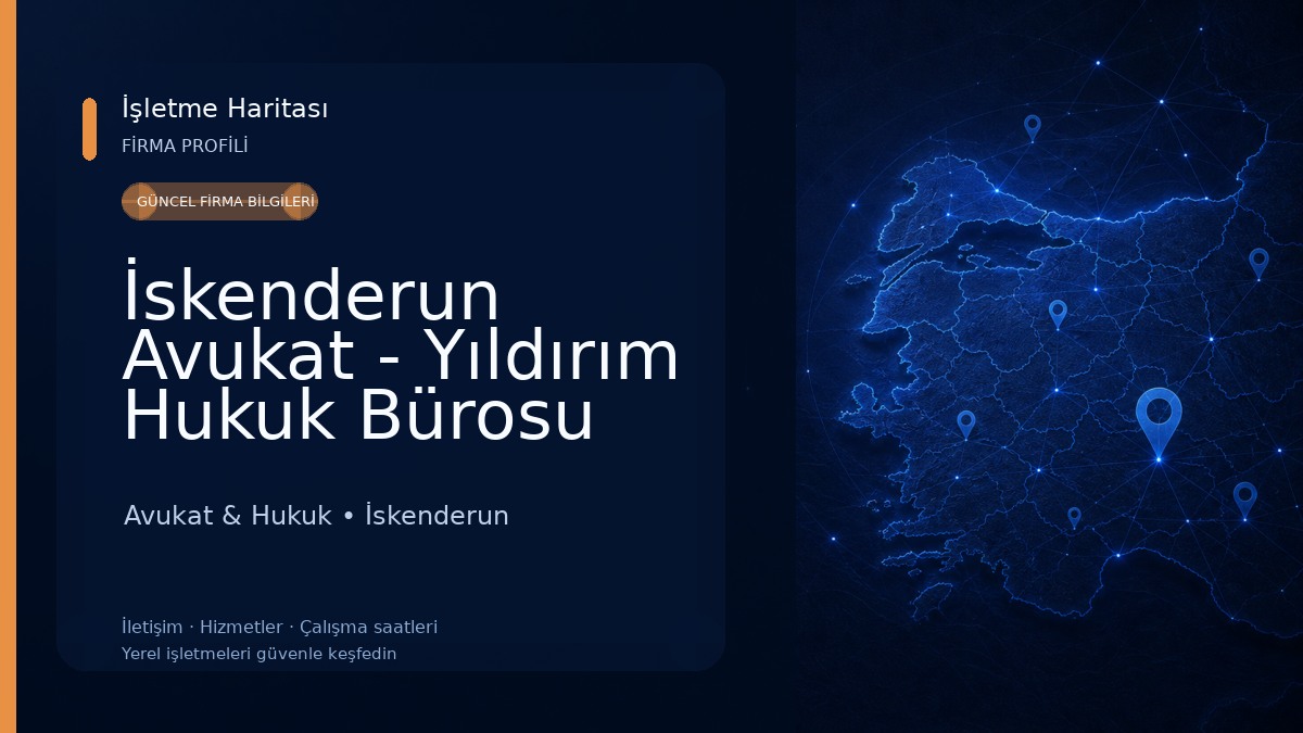 İskenderun Avukat - Yıldırım Hukuk Bürosu Avukat & Hukuk