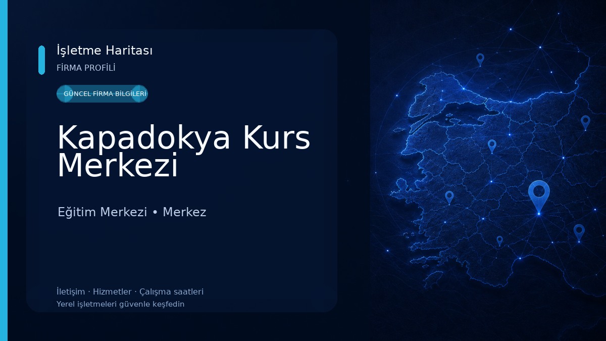 Kapadokya Kurs Merkezi Eğitim Merkezi