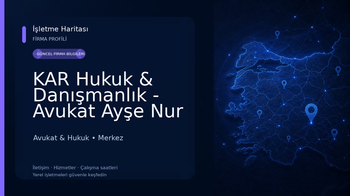 KAR Hukuk & Danışmanlık - Avukat Ayşe Nur KAR - Osmaniye Avukat & Hukuk