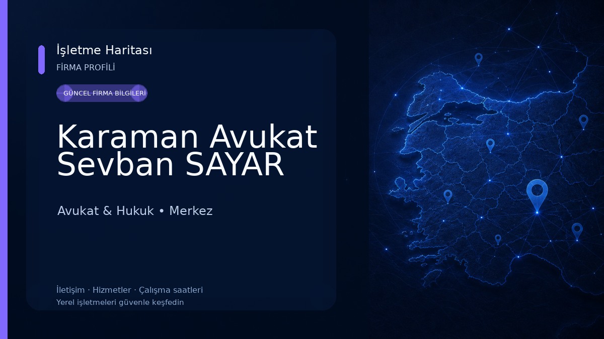 Karaman Avukat Sevban SAYAR Avukat & Hukuk