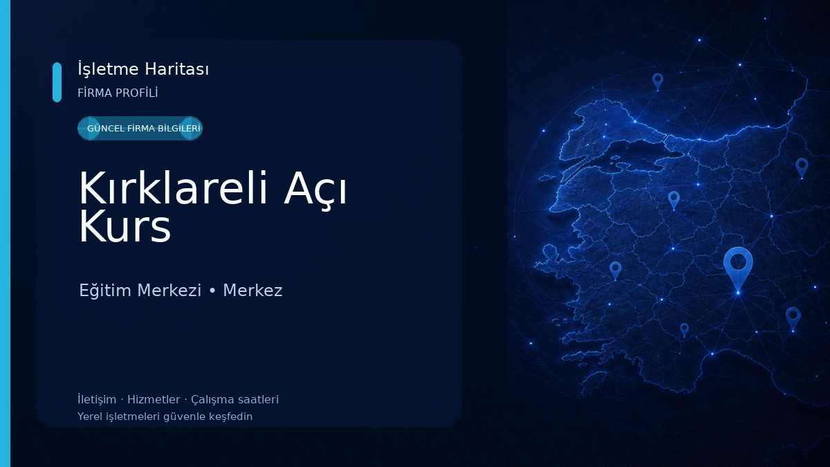 Kırklareli Açı Kurs 