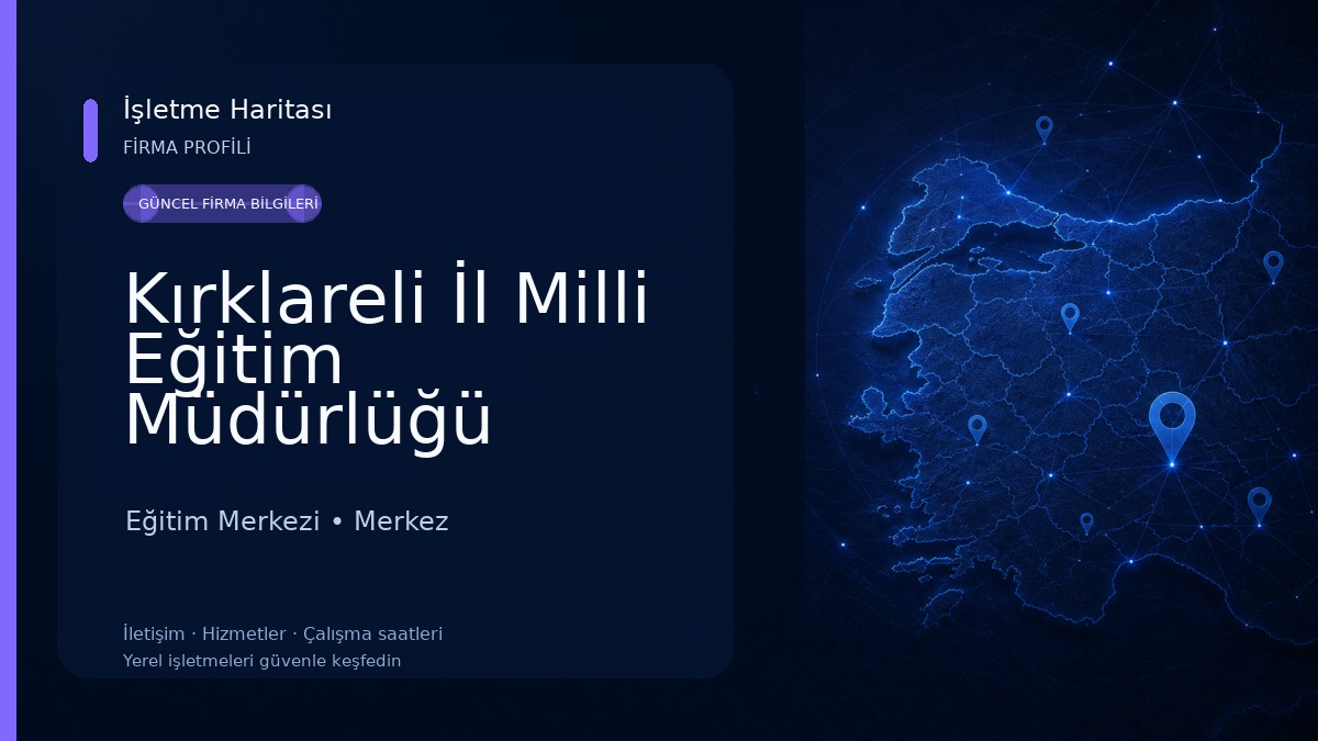Kırklareli İl Milli Eğitim Müdürlüğü Eğitim Merkezi