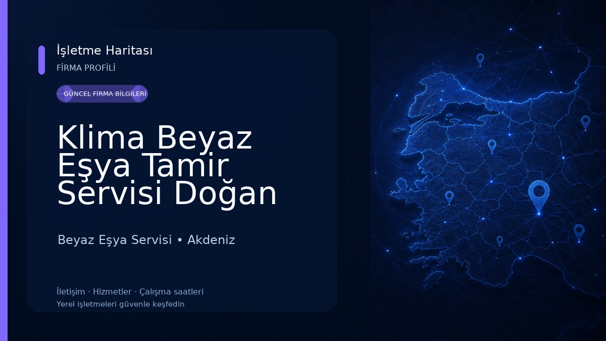 Klima Beyaz Eşya Tamir Servisi Doğan Soğutma Beyaz Eşya Servisi