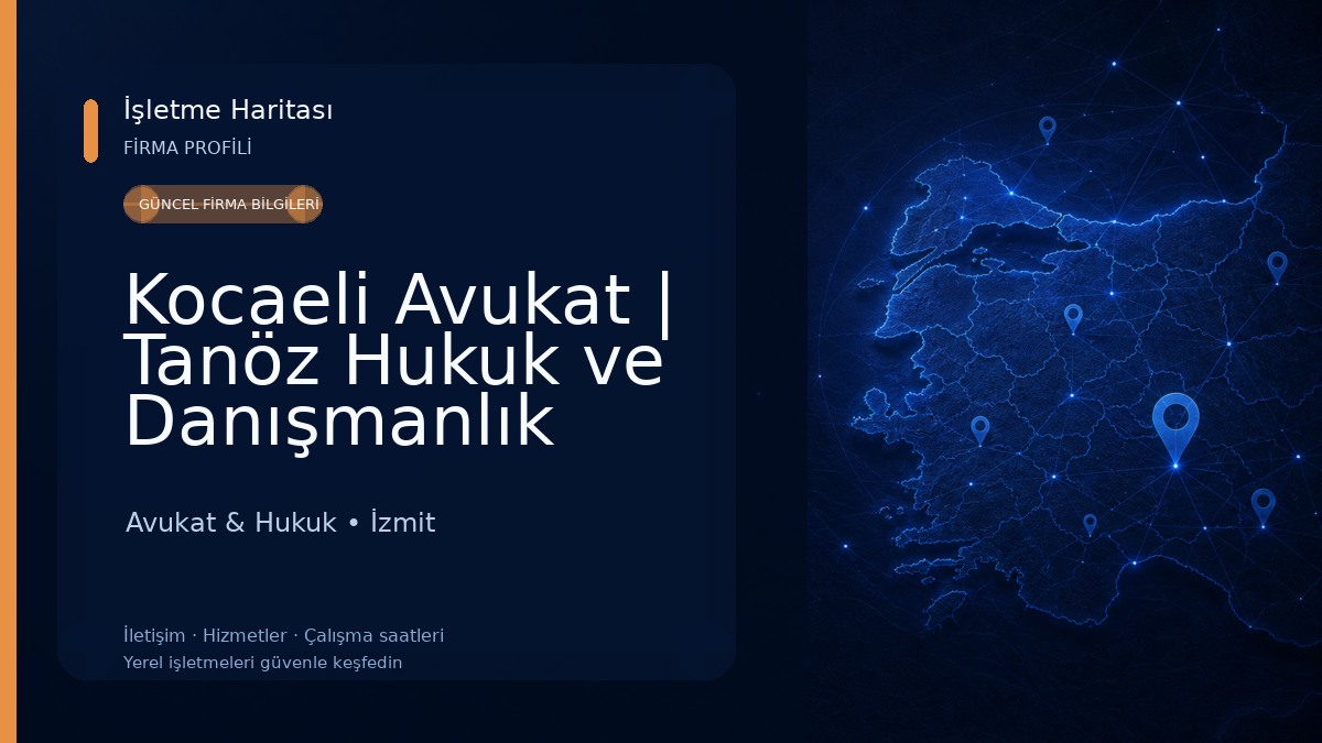 Kocaeli Avukat | Tanöz Hukuk ve Danışmanlık Bürosu