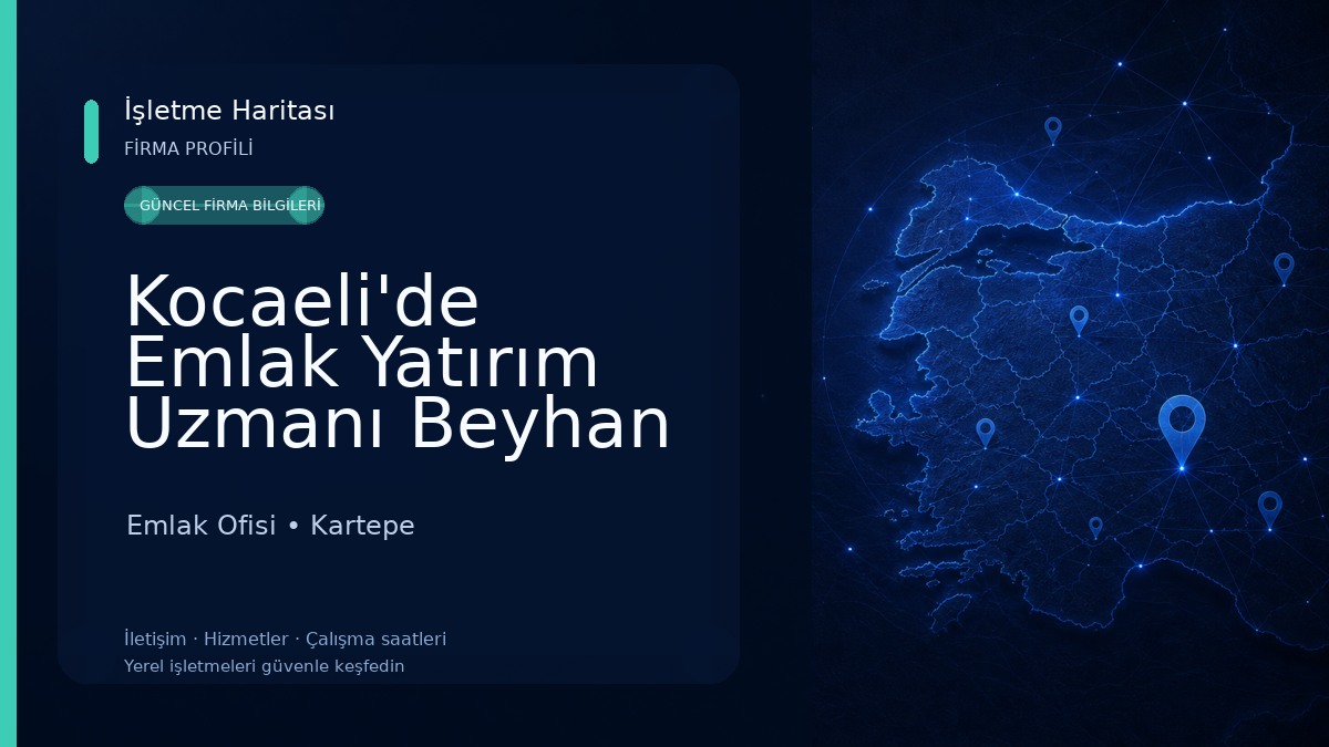 Kocaeli'de Emlak Yatırım Uzmanı Beyhan Korkmaz