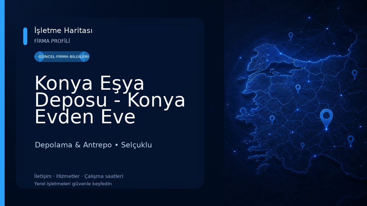 Konya Eşya Deposu - Konya Evden Eve Nakliyat ARTI Depolama & Antrepo