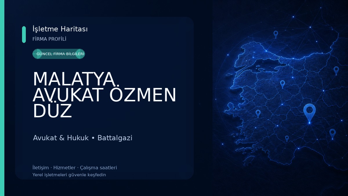 MALATYA AVUKAT ÖZMEN DÜZ Avukat & Hukuk