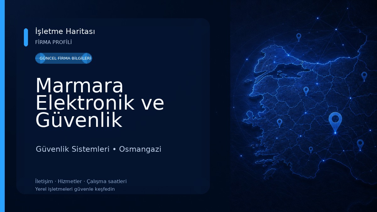 Marmara Elektronik ve Güvenlik Sistemleri Güvenlik Sistemleri
