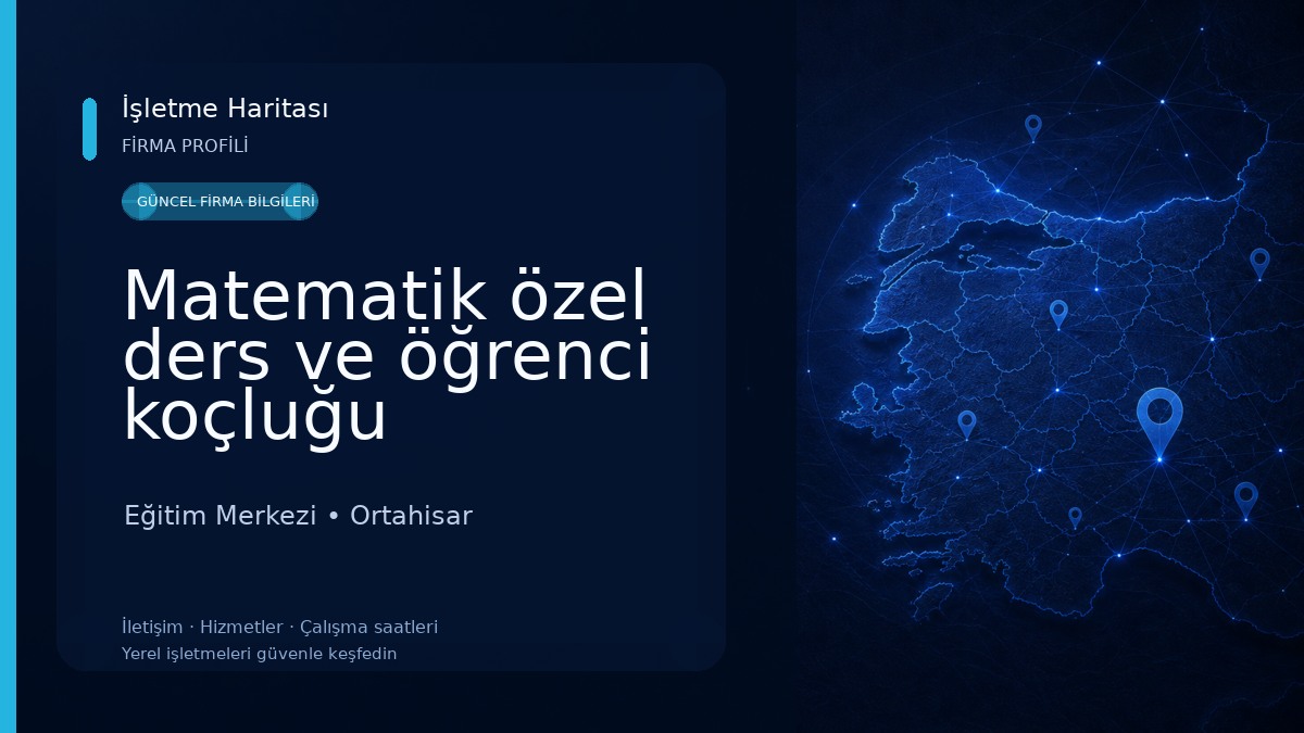 Matematik özel ders ve öğrenci koçluğu Eğitim Merkezi