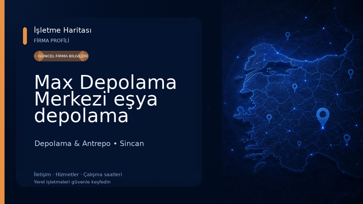Max Depolama Merkezi eşya depolama Depolama & Antrepo