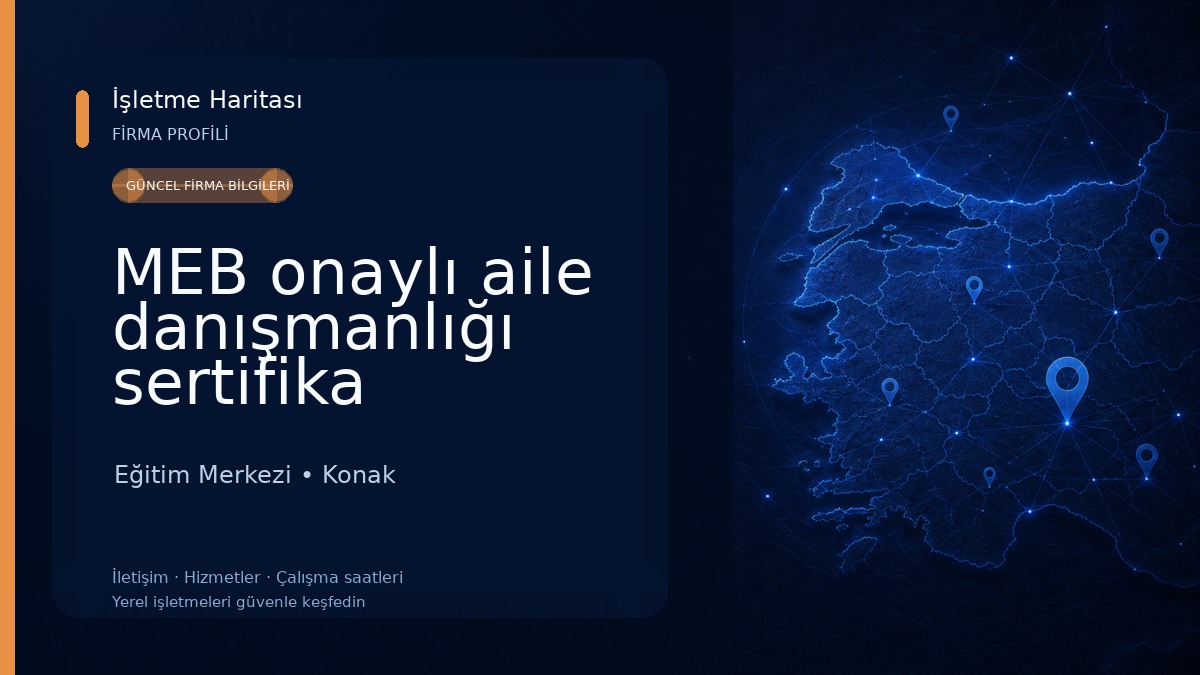 MEB onaylı aile danışmanlığı sertifika programı Eğitim Merkezi