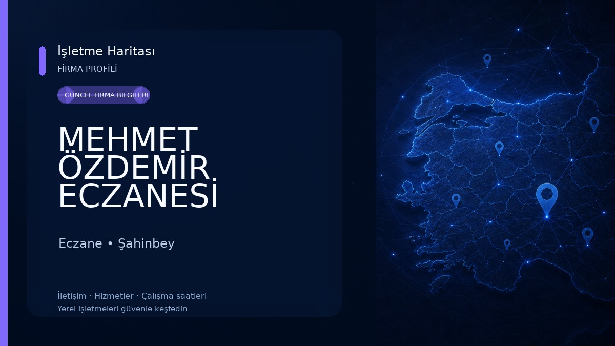 MEHMET ÖZDEMİR ECZANESİ Eczane