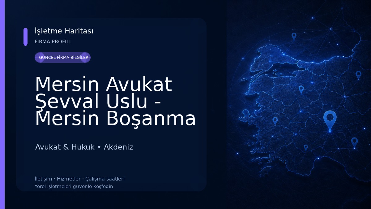 Mersin Avukat Şevval Uslu - Mersin Boşanma Avukatı - Mersin Ceza Avukatı Avukat & Hukuk