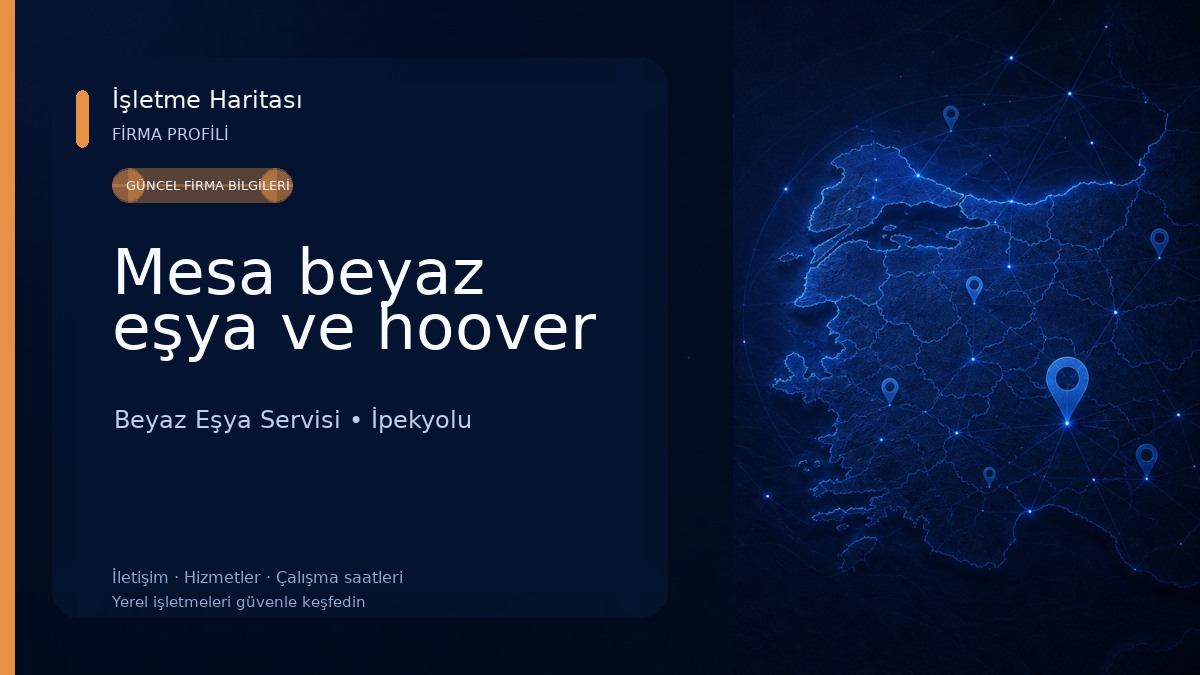 Mesa beyaz eşya ve hoover