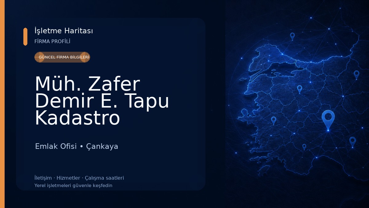 Müh. Zafer Demir E. Tapu Kadastro Başmüfettişi