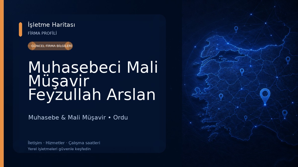 Muhasebeci Mali Müşavir Feyzullah Arslan 