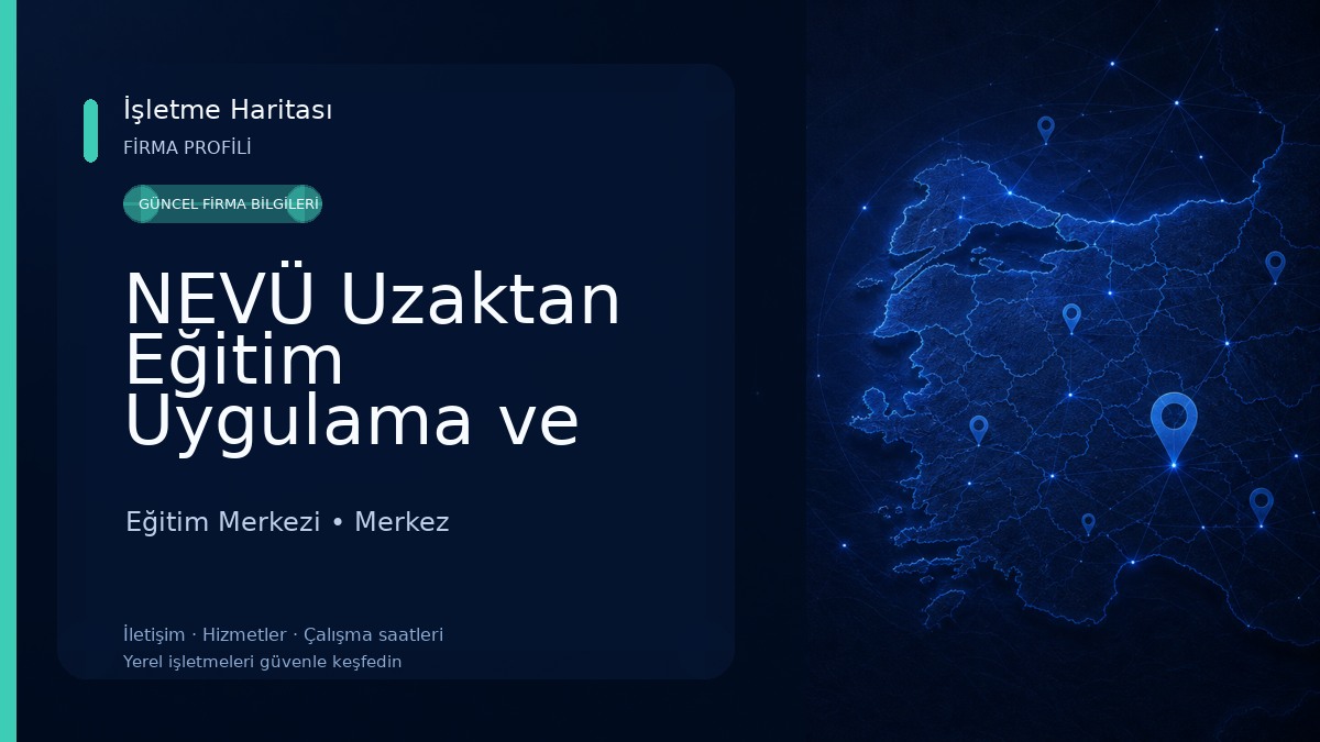 NEVÜ Uzaktan Eğitim Uygulama ve Araştırma Merkezi Eğitim Merkezi