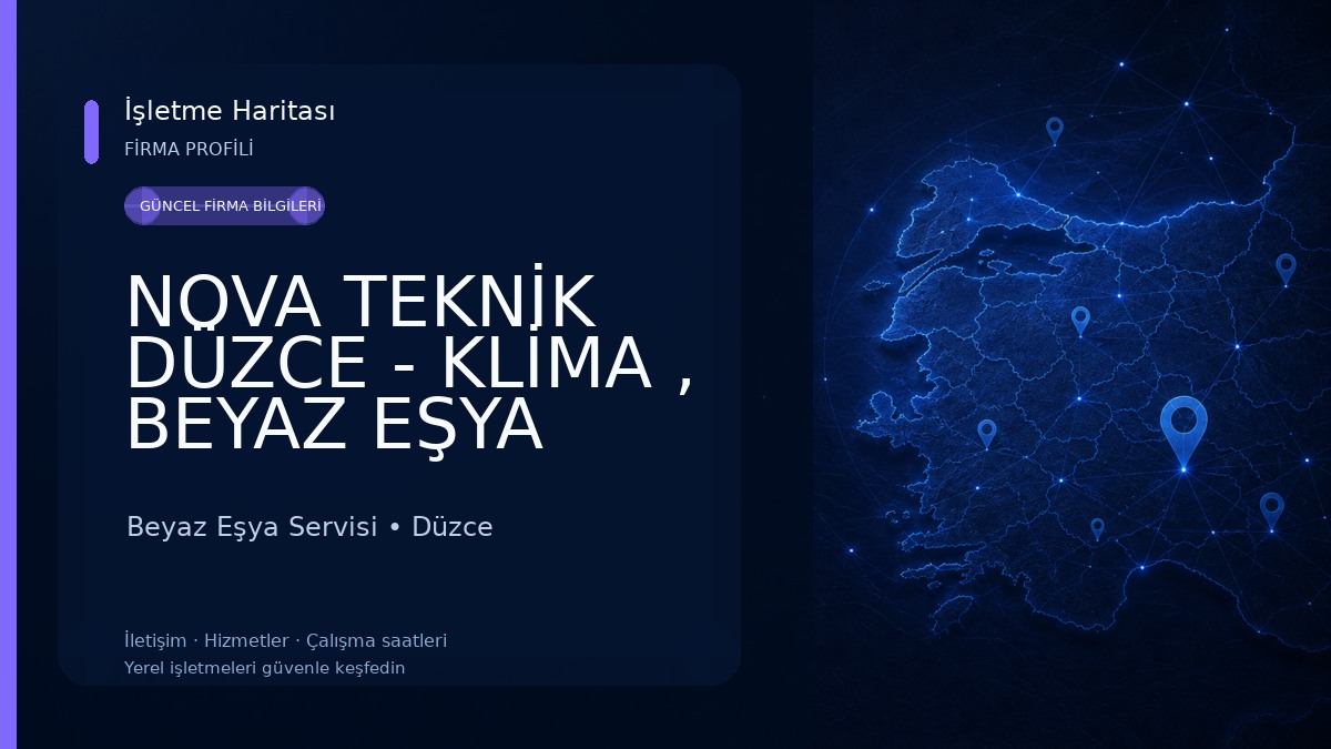 NOVA TEKNİK DÜZCE - KLİMA , BEYAZ EŞYA SERVİS 
