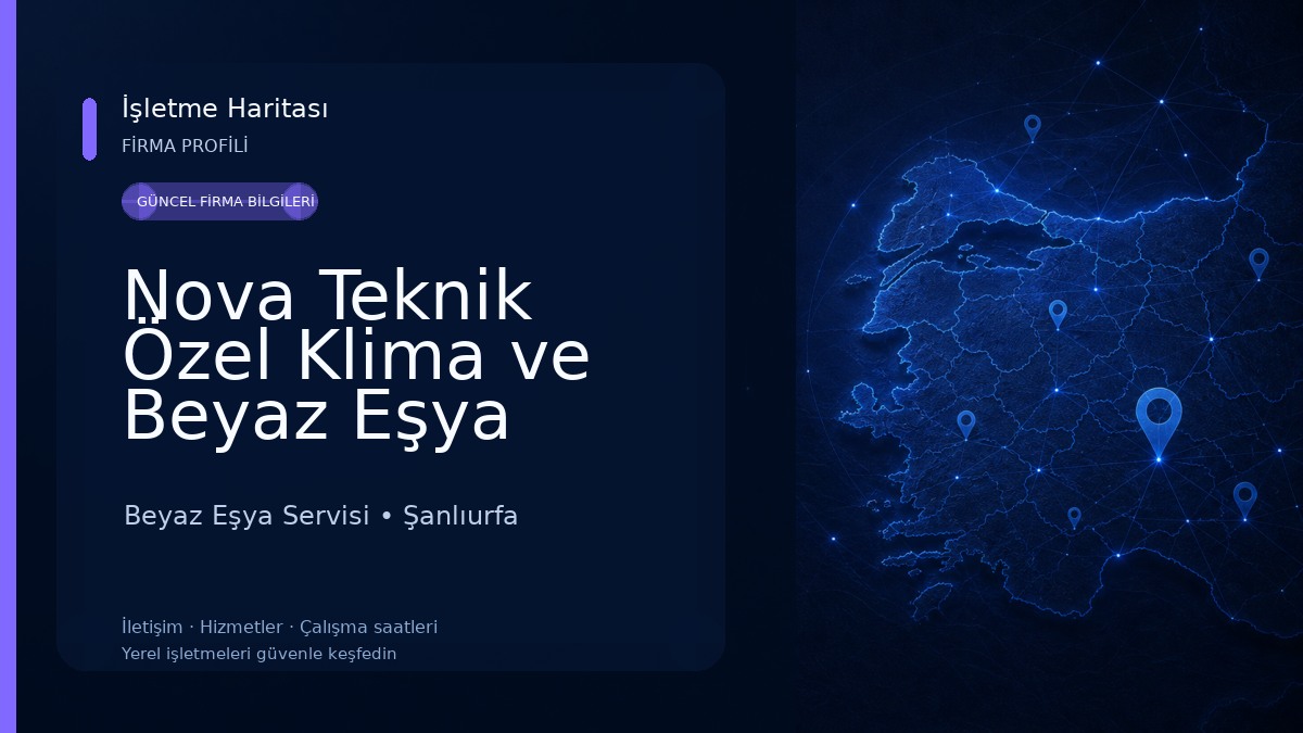 Nova Teknik Özel Klima ve Beyaz Eşya Servisi