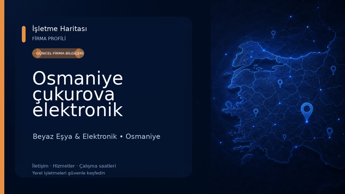 Osmaniye çukurova elektronik televizyon ve çanak anten tamircisi