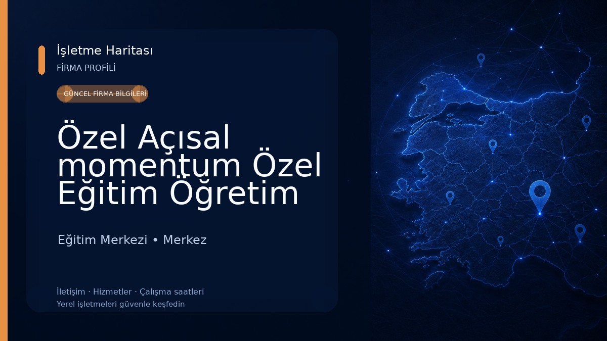 Özel Açısal momentum Özel Eğitim Öğretim Kurs Merkezi Eğitim Merkezi