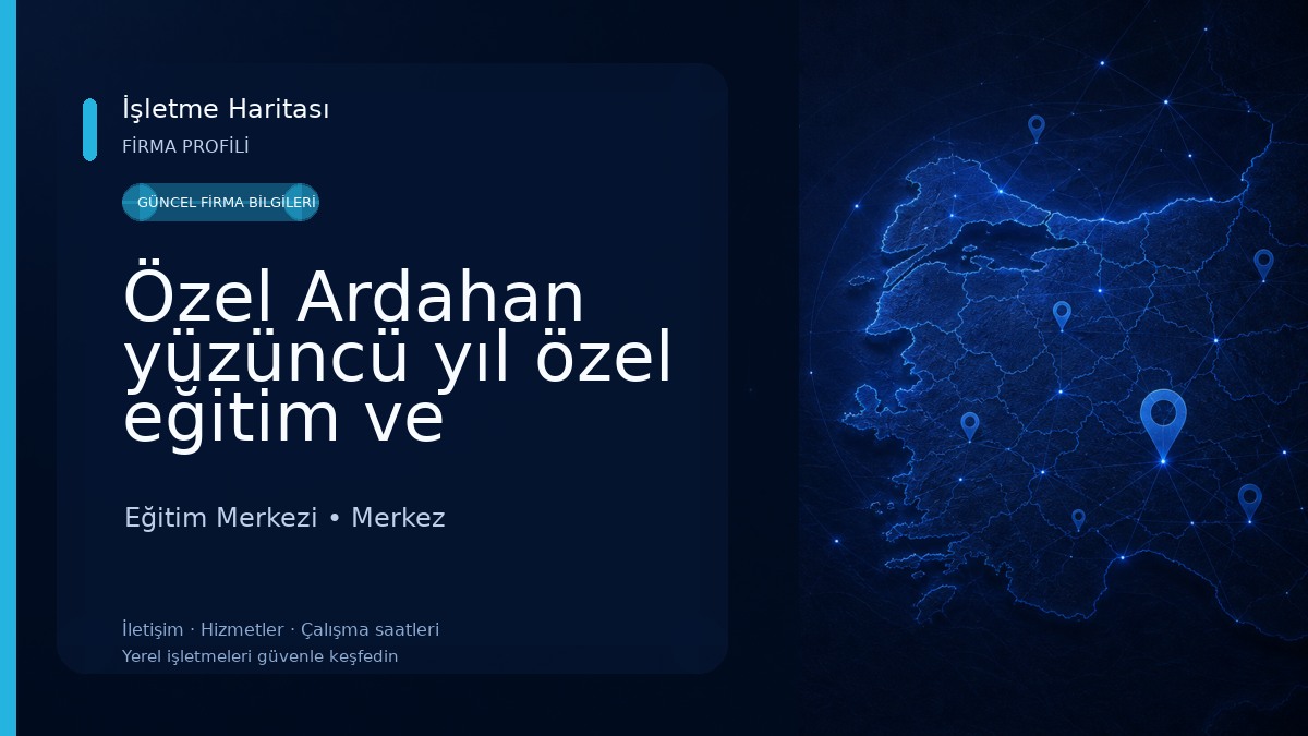 Özel Ardahan yüzüncü yıl özel eğitim ve rehabilitasyon merkezi