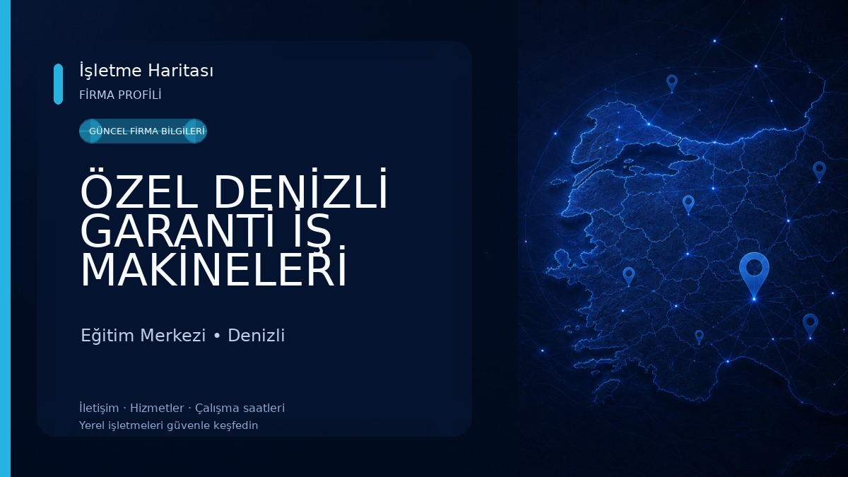 ÖZEL DENİZLİ GARANTİ İŞ MAKİNELERİ OPERATÖR YETİŞTİRME KURSU