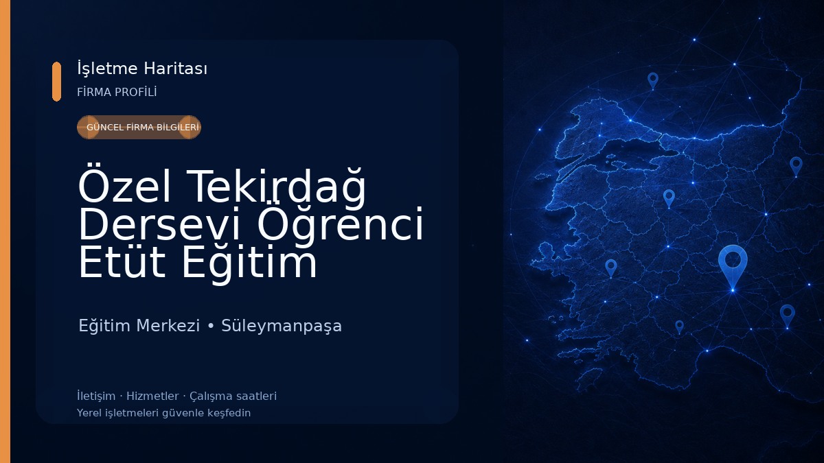 Özel Tekirdağ Dersevi Öğrenci Etüt Eğitim Merkezi Eğitim Merkezi