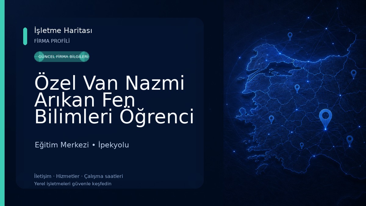 Özel Van Nazmi Arıkan Fen Bilimleri Öğrenci Etüt Eğitim Merkezi Eğitim Merkezi